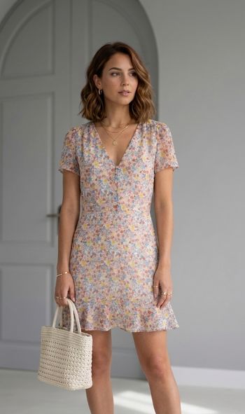 Robe fleurie tendance mango S 36