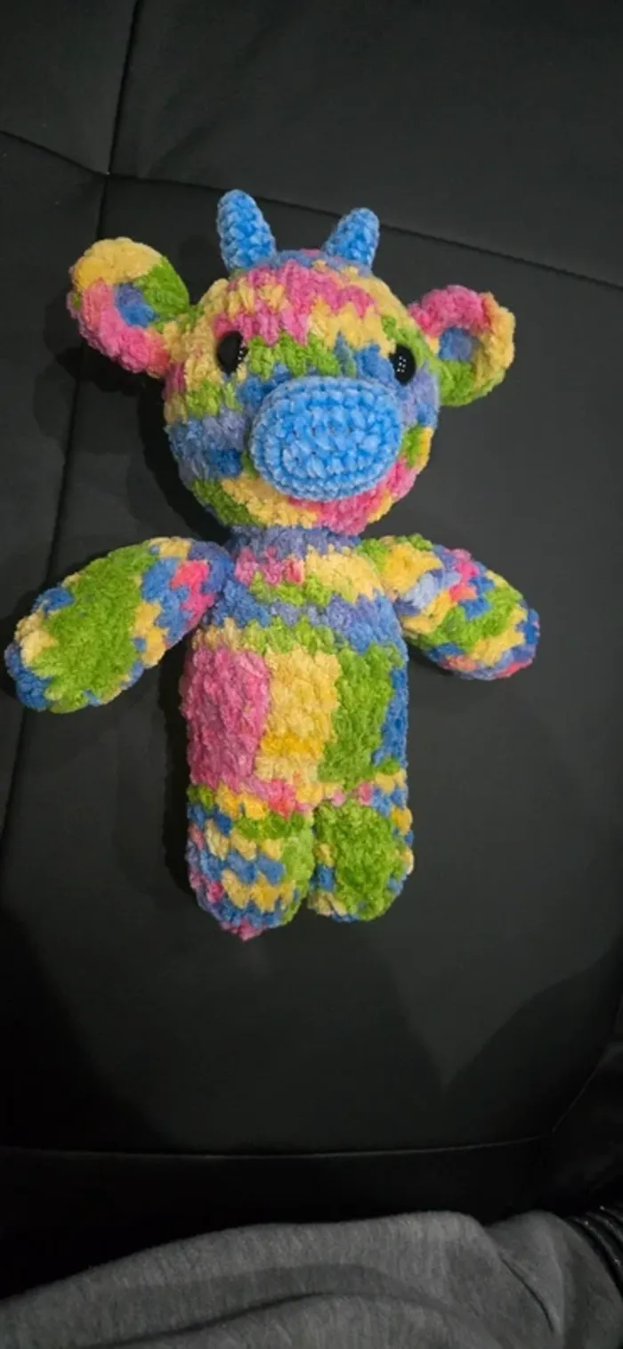Peluche vache multicolore neuf - photo numéro 2