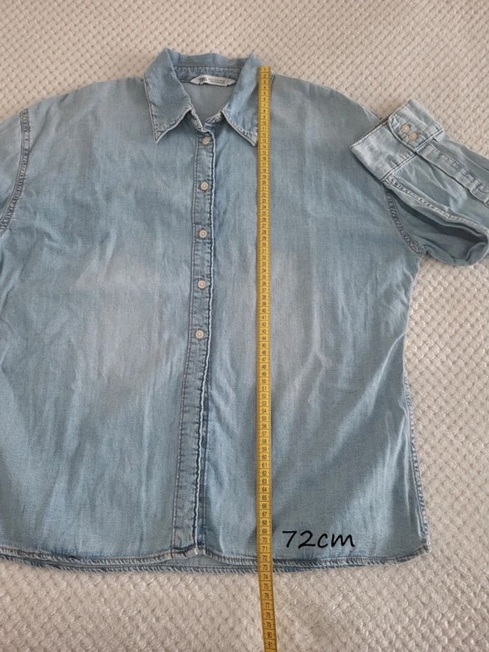 Chemise jean zara oversize taille M peut convenir à un L - photo numéro 3