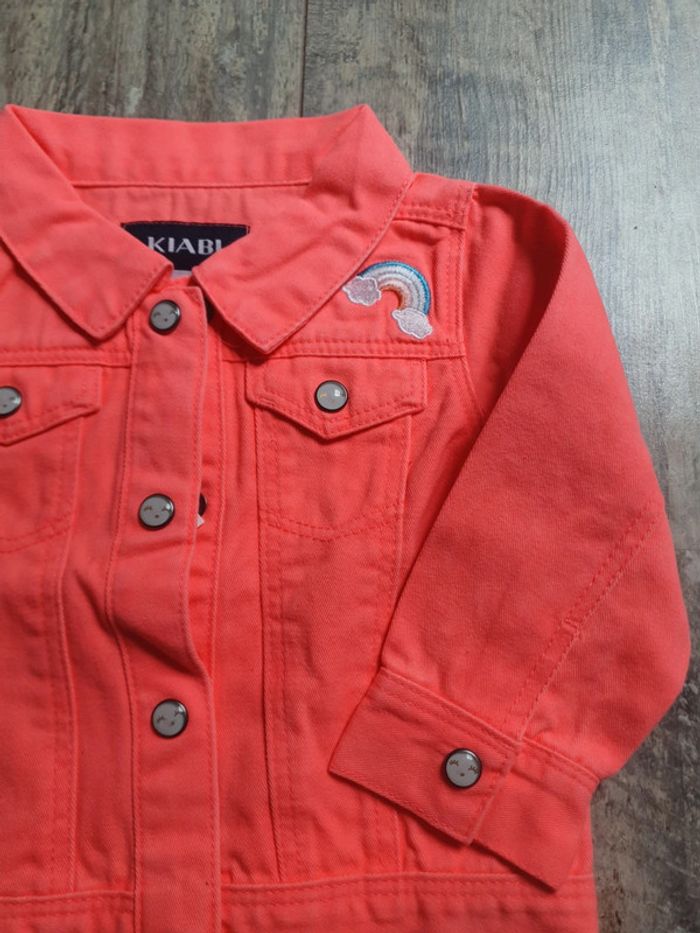 Veste en jean rose 6 mois neuf - photo numéro 2