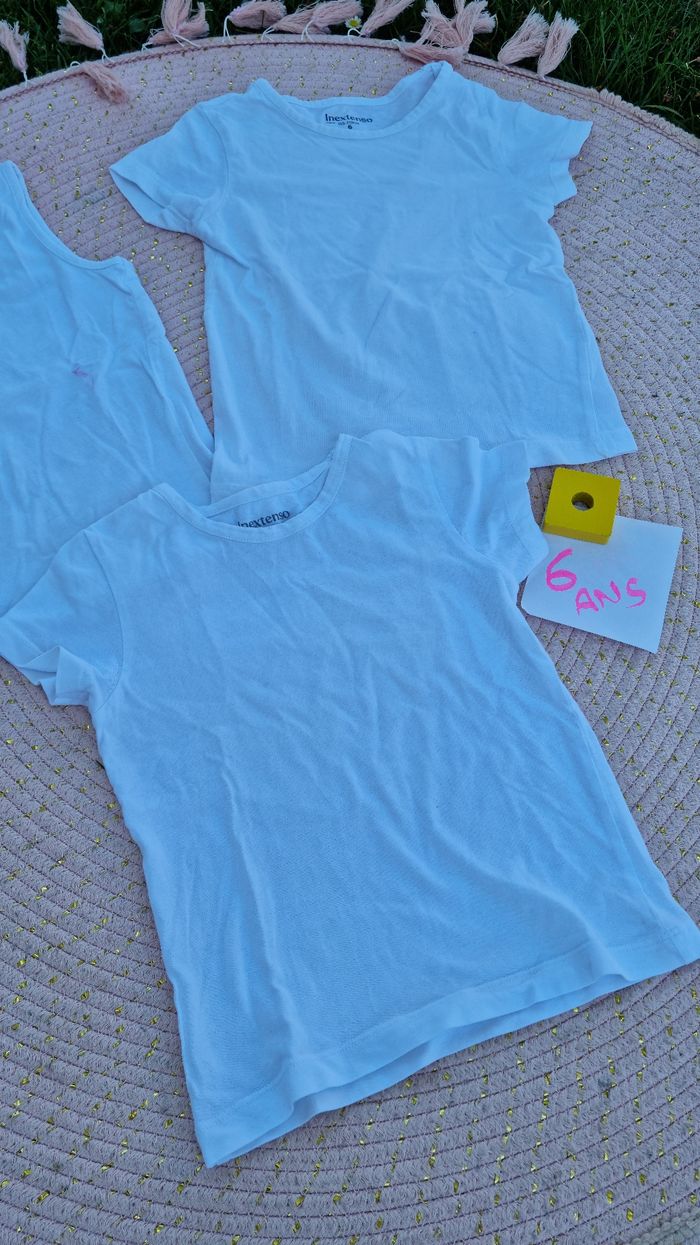 Lot 2 t shirt maillot de corps, 6 ans - photo numéro 2