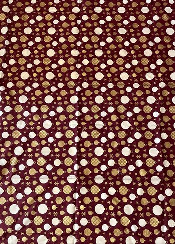 Tissu imprimé boules de Noël
