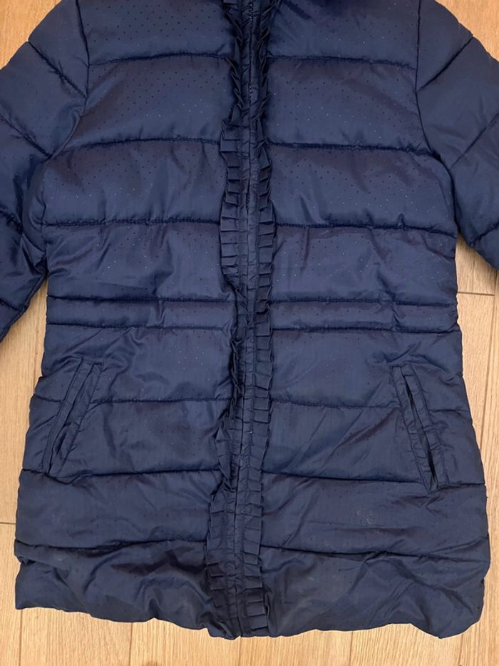Vends manteau doudoune chaude bleu marine sergent major 10 ans très bon état - photo numéro 2