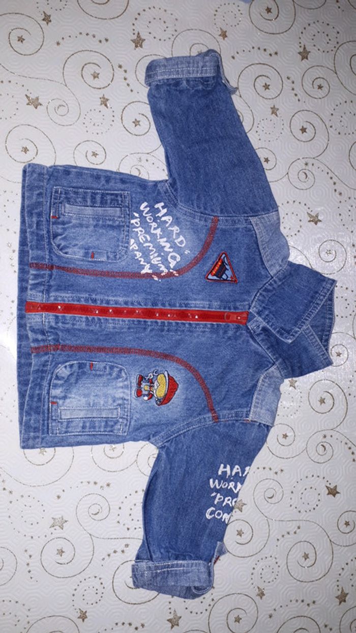 Veste en jean manche longue - photo numéro 2