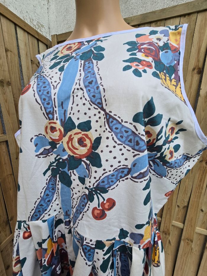 Robe provençale 🍒vintage fait main🍒 taille 48/50 regarder les mesures - photo numéro 8