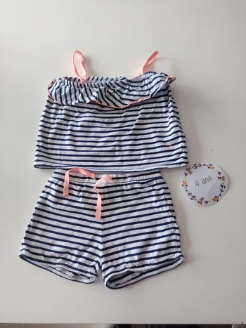 Ensemble d'été fille 4 ans okaidi tbe
