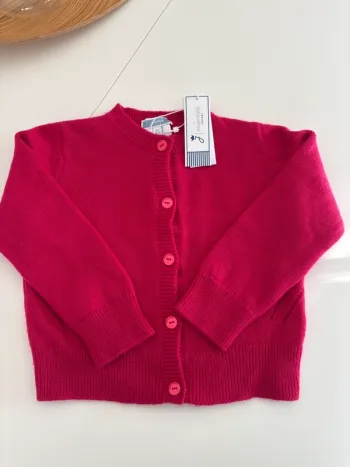 Jacadi – Gilet framboise fille (neuf avec étiquette)