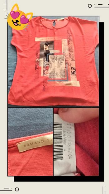 Maillot rouge orange Armand Thiery taille 4
