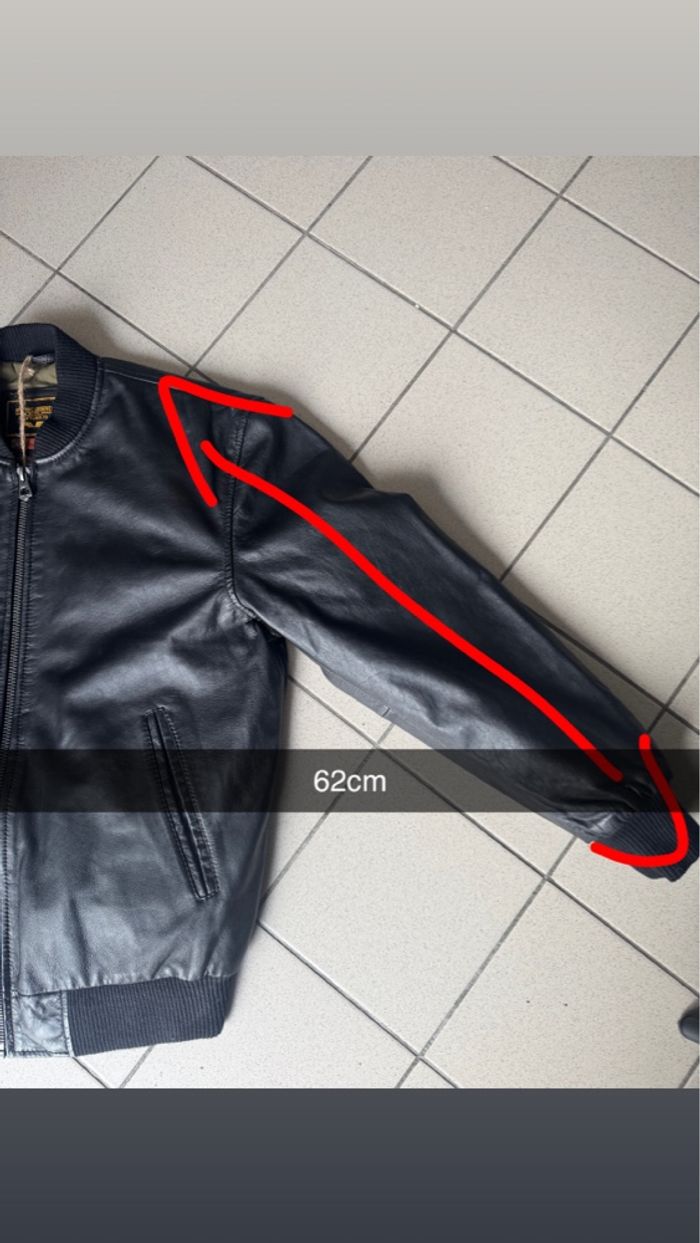 Veste en cuir noir - photo numéro 5