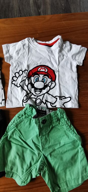 Short tee shirt Mario bros 6 mois