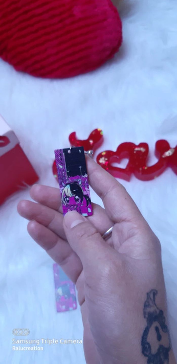 💜Boucles d'oreilles kawaii aesthetic animé neuves - photo numéro 3