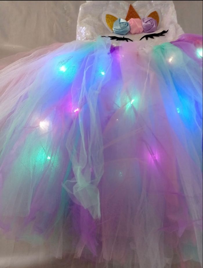 Déguisement princesse licorne LED 3ans - photo numéro 3