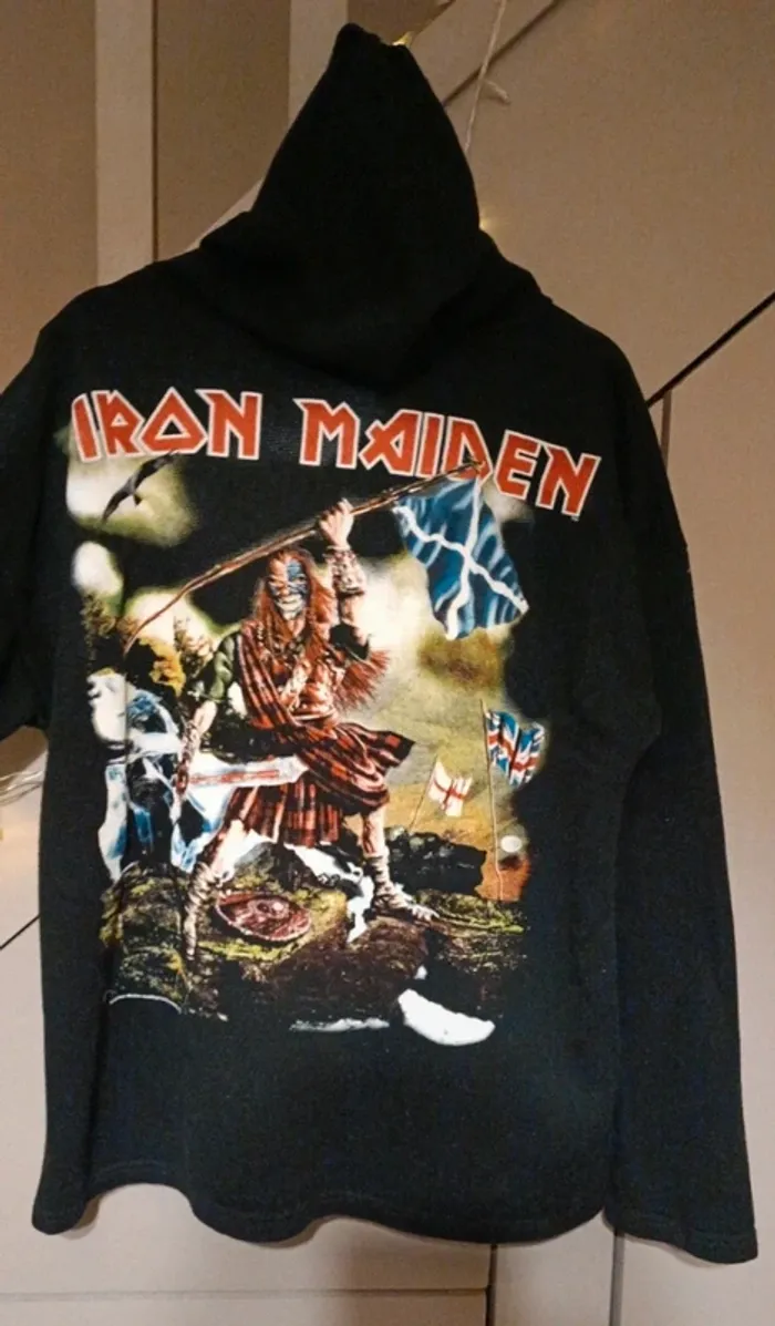Veste zippée à capuche Iron Maiden 90's Rare collector