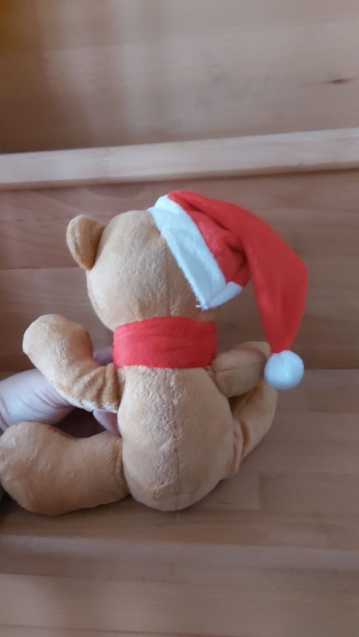 Peluche ourson Noël - photo numéro 2