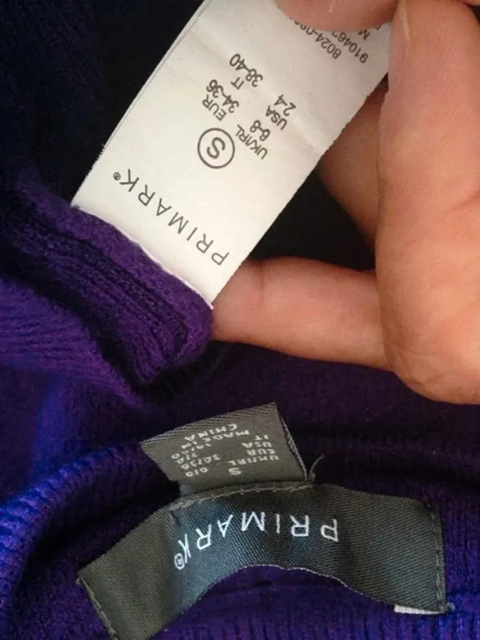 Pull ras du cou manches longues zippe oversize XS 34 Primark - photo numéro 8