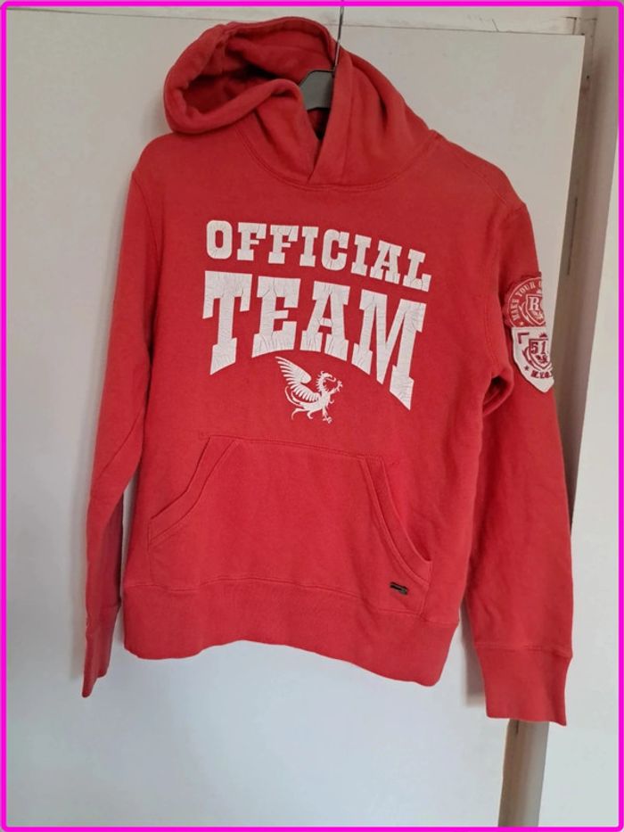 Sweat à capuche RG512 rouge taille 14 (approx S)