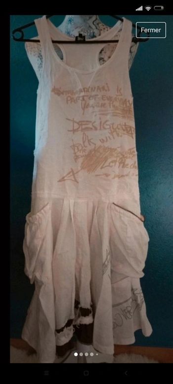 Robe d été Desigual blanche t 36