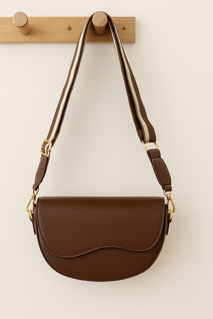 Sac a bandoulière smili cuir bordeaux - photo numéro 4