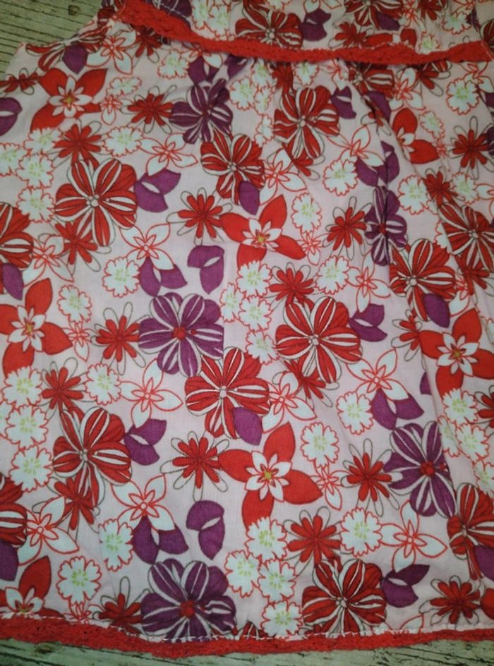 Jolie tunique fleurie été en coton fille 6 mois - photo numéro 3