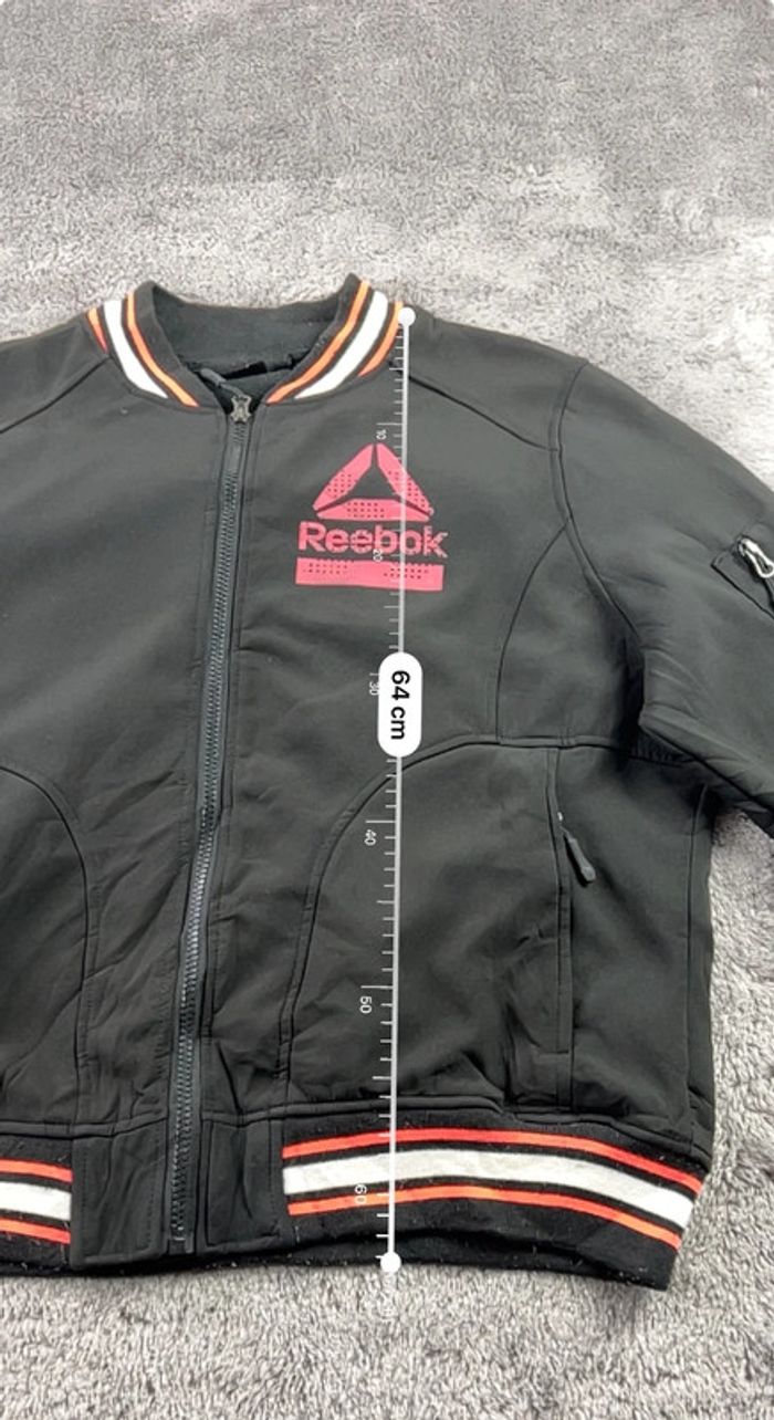 Veste Teddy Reebok Noire et Rose – Taille XL - photo numéro 3