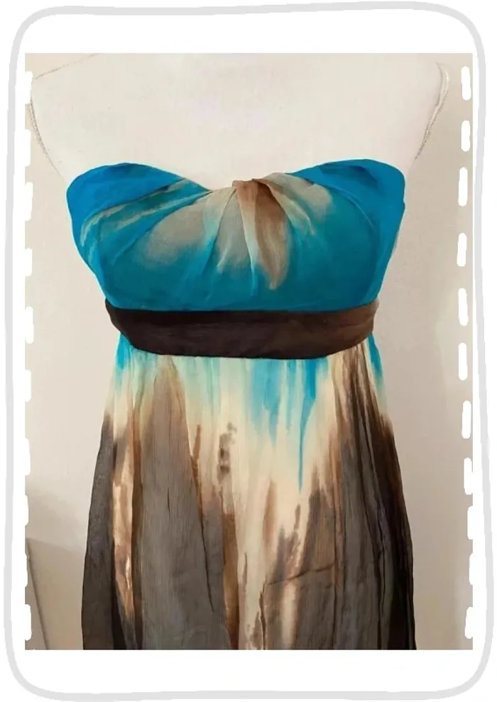 Sinequanone Robe Bustier Soie Taille 36/S - photo numéro 3