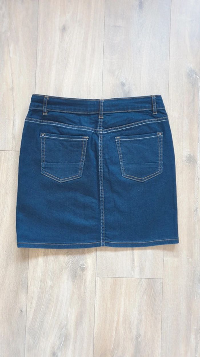 Jupe en jean bleu foncé, taille 8, Etam - photo numéro 3