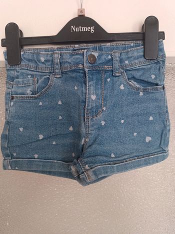 Short en jean coeur blanc 8 ans
