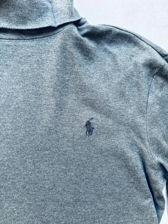T-shirt homme col roulé manches longues gris anthracite Ralph Lauren - photo numéro 2