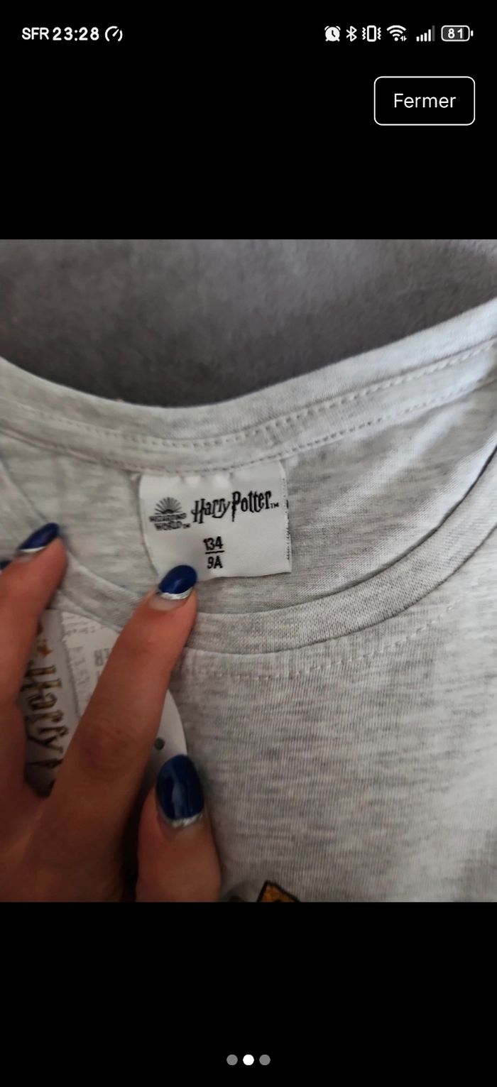 T-shirt Harry Potter 9 ans neuf - photo numéro 2