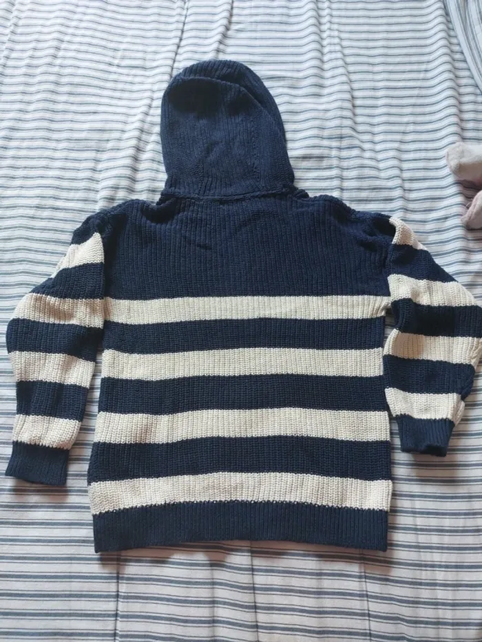 Pull en maille légère à capuche 100% coton - photo numéro 7