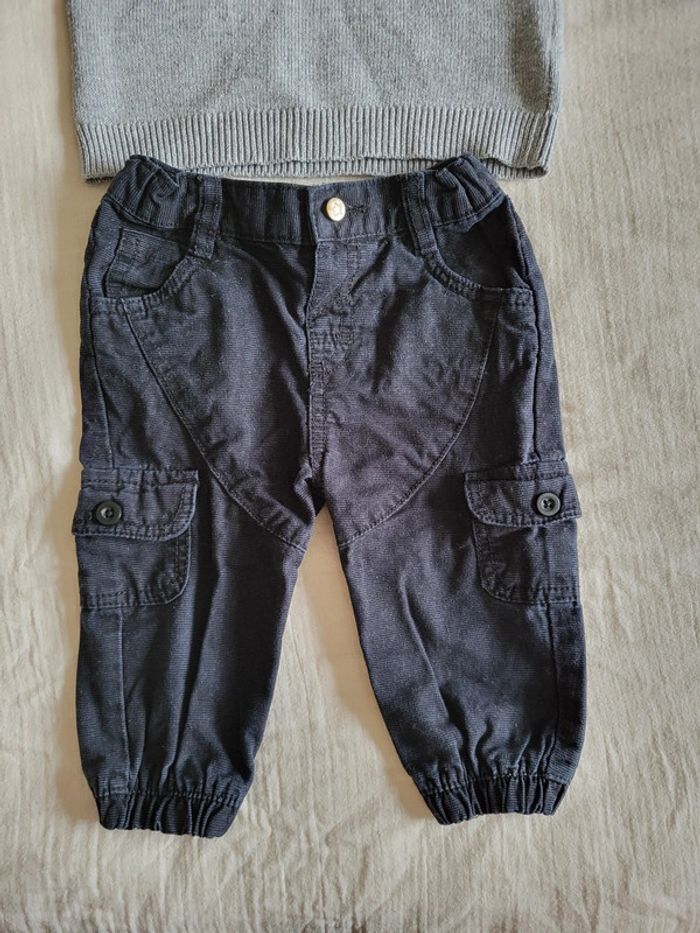 Jolie idée ensemble pull et pantalon bébé garçon automne hiver rentrée Septembre - photo numéro 3