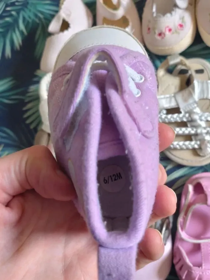 Gros lot de 9 paires de chaussons et chaussures pour bébé fille 3 à 12 mois - photo numéro 9