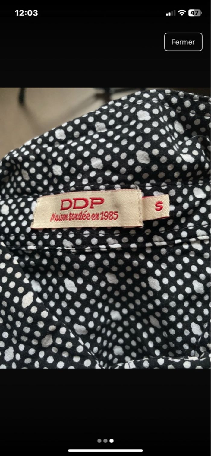 Chemise noir et blanc ddp taille s - photo numéro 2