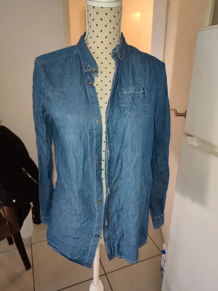 Chemise effet jean - photo numéro 5
