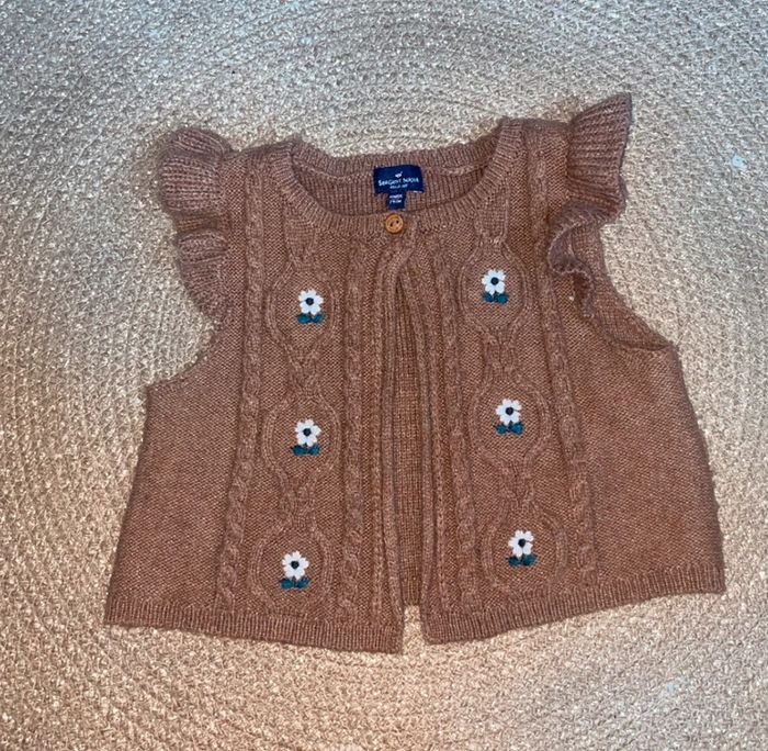 Robe en velours + gilet sans manches - photo numéro 5