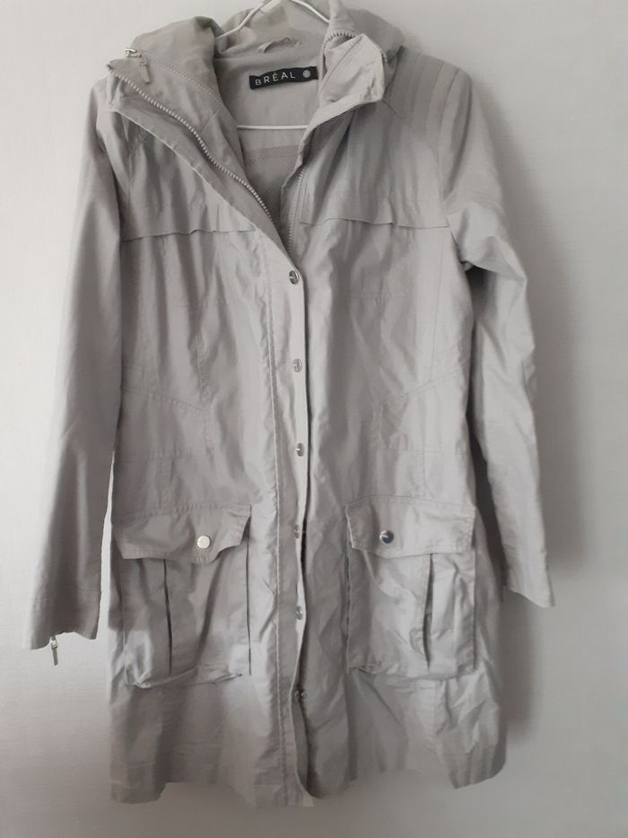 Veste imperméable gris clair