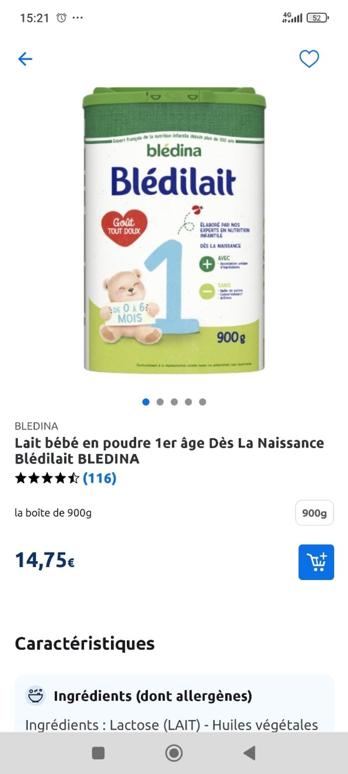 Lait infantiles bledilait - photo numéro 4
