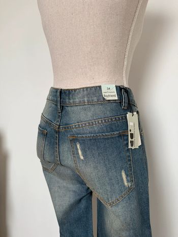 Jean boyfriend skinny destroy slim pantalon neuf Pants pantalones pantaloni Hosen Broek Calças denim