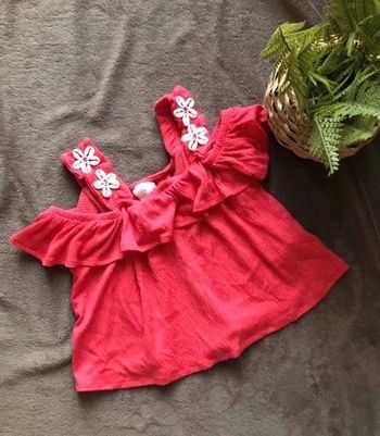 haut rouge clair Zara