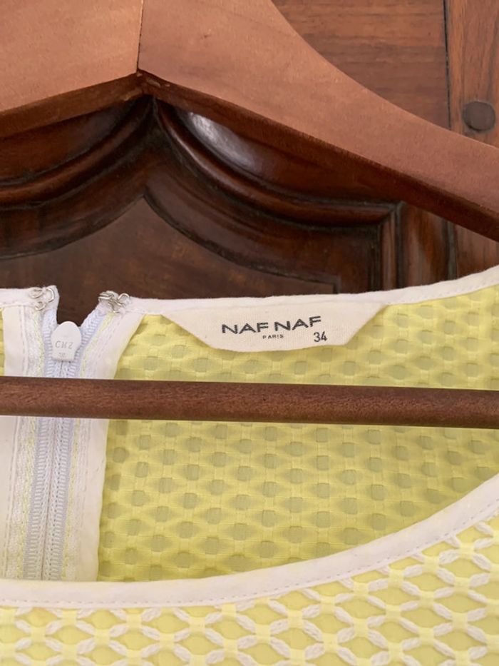 Blouse courte été jaune clair Naf Naf - photo numéro 2