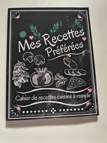 Livre pour écrire ses recettes de cuisine 