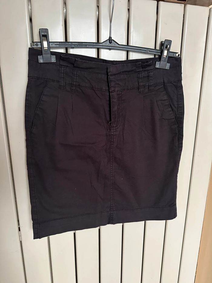 Jupe crayon vintage noir Camaieu S