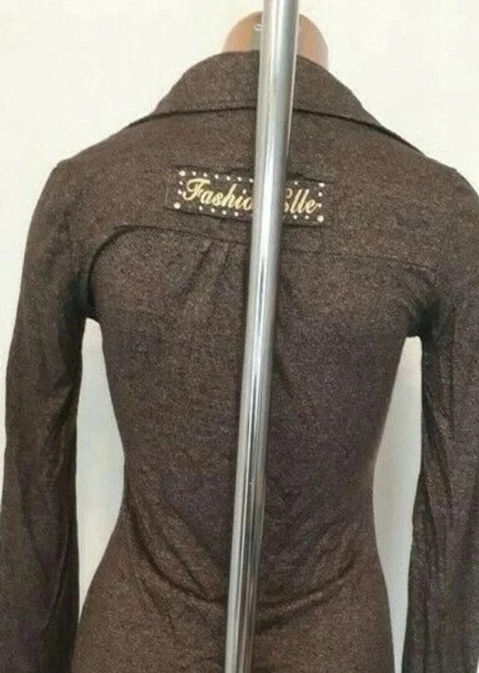 Beau haut forme tunique marron T: 36 /38 - photo numéro 5