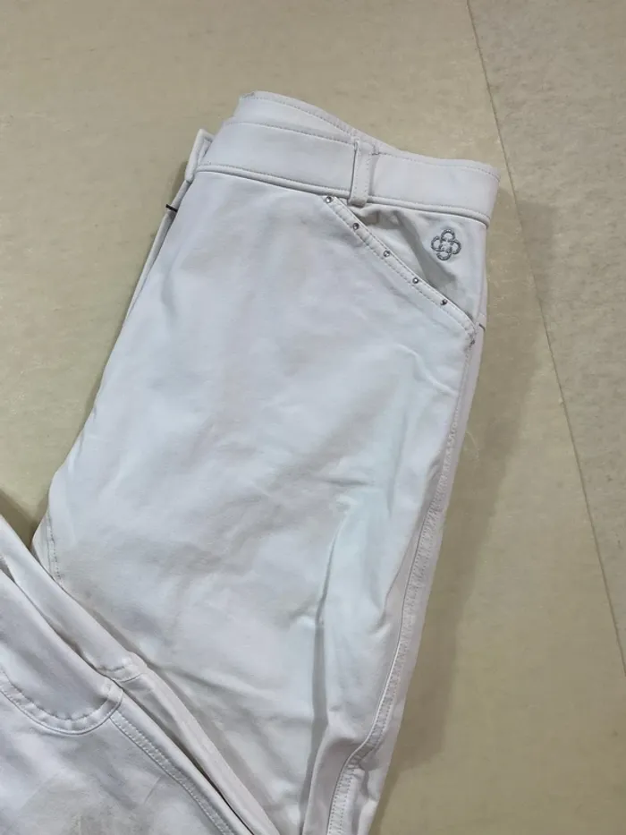 Pantalon 4Riders blanc strass – Full grip – Taille 42 (XL) - photo numéro 3