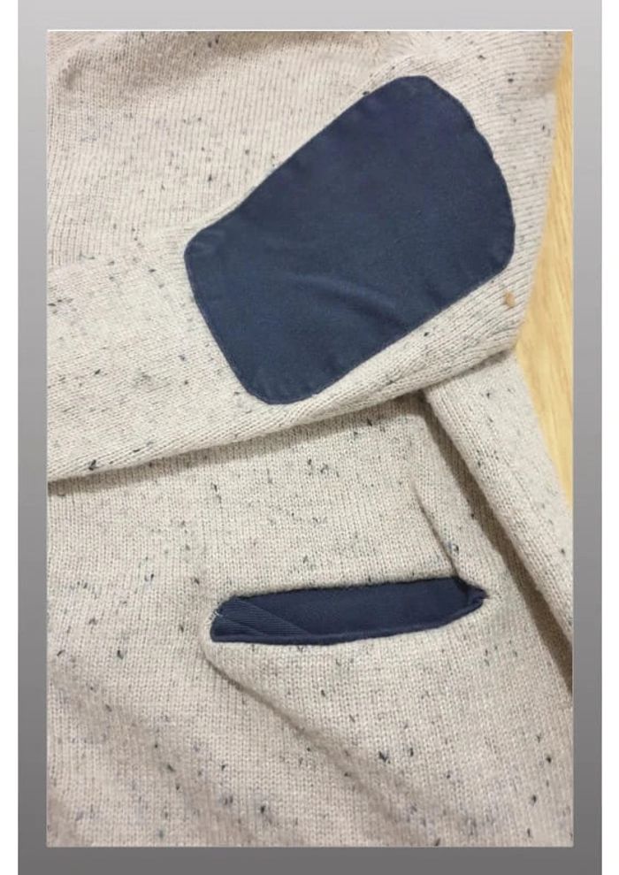 Gilet homme Bonobo S beige et bleu - photo numéro 3