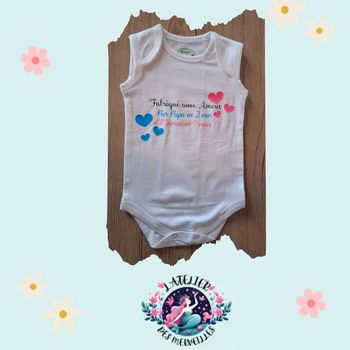 Body bébé maman et papa 2-6 mois