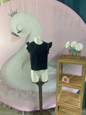 T-shirt crop top fille 10 ans avec perles