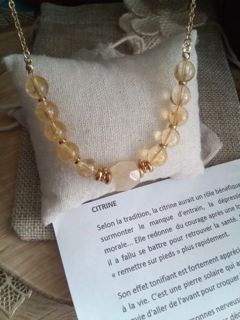 Collier en pierres naturelles de citrine 💛.