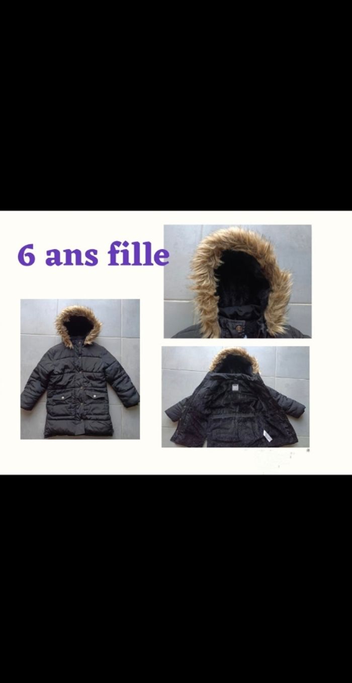 Doudoune noire fille en 6 ans