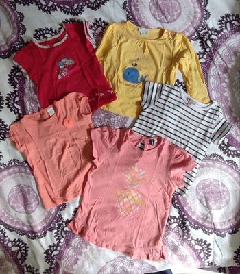 Lot tee-shirt manches courtes fille
